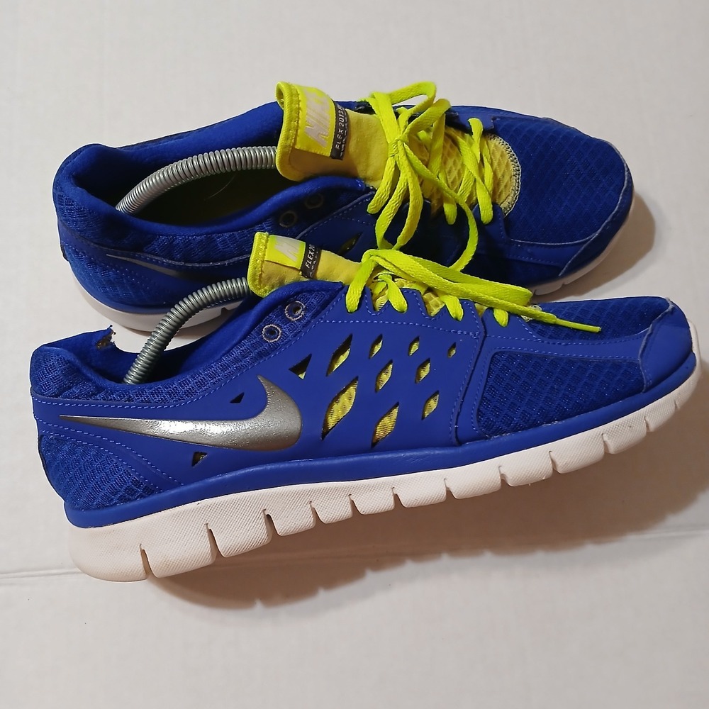Nike Flex 2013 Run Blue Green Mens 11 Running Shoes Sneakers 579821-400